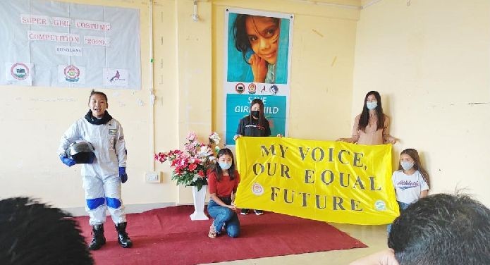 A group of young girls participates in the weeklong celebration of the International Girl Child day observed at Longleng district from October 7 to 11 organized by the District Administration, Beti Bachao Beti Padhao and Mahila Shakti Kendra Longleng. (DIPR Photo)